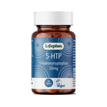 Lifeplan 5-HTP supplement bottle on a white background