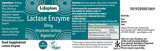 Lactase Enzyme