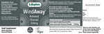 Lifeplan WindAway Activated Charcoal supplement label with text and branding.