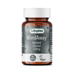 Lifeplan WindAway Activated Charcoal supplement bottle on a white background