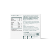 Nutritional supplement package with detailed label on a white background