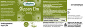 Lifeplan Slippery Elm supplement label with text and branding.