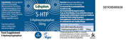 Lifeplan 5-HTP supplement label with text and branding