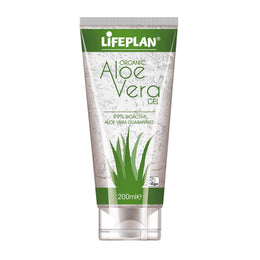 Lifeplan Organic Aloe Vera Gel tube on a white background